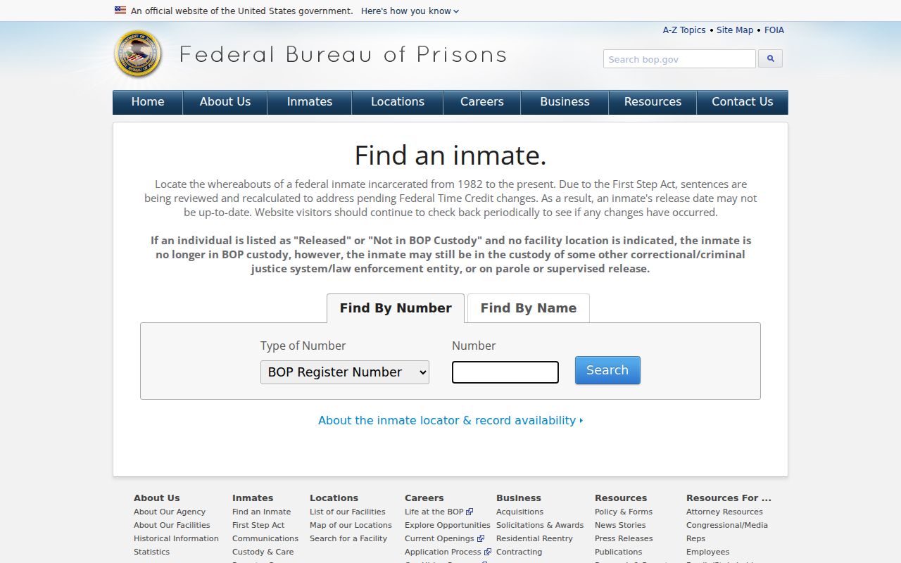 Federal inmate locator used after a Pasquotank County federal arrest