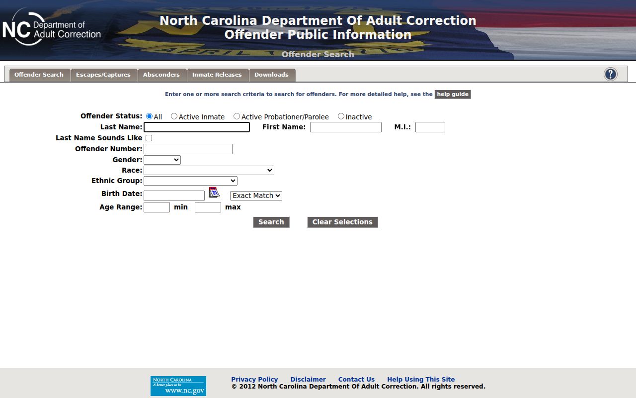 North Carolina state offender search for Pasquotank County arrest follow-up